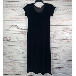 Cassini Intimates Women's Night Velvet Black Robe M